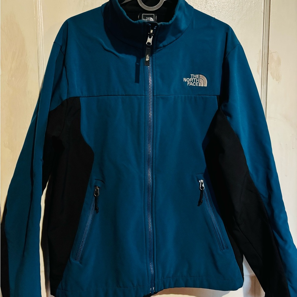 The North Face Vintage Blue and Black Zip-Up Jacket